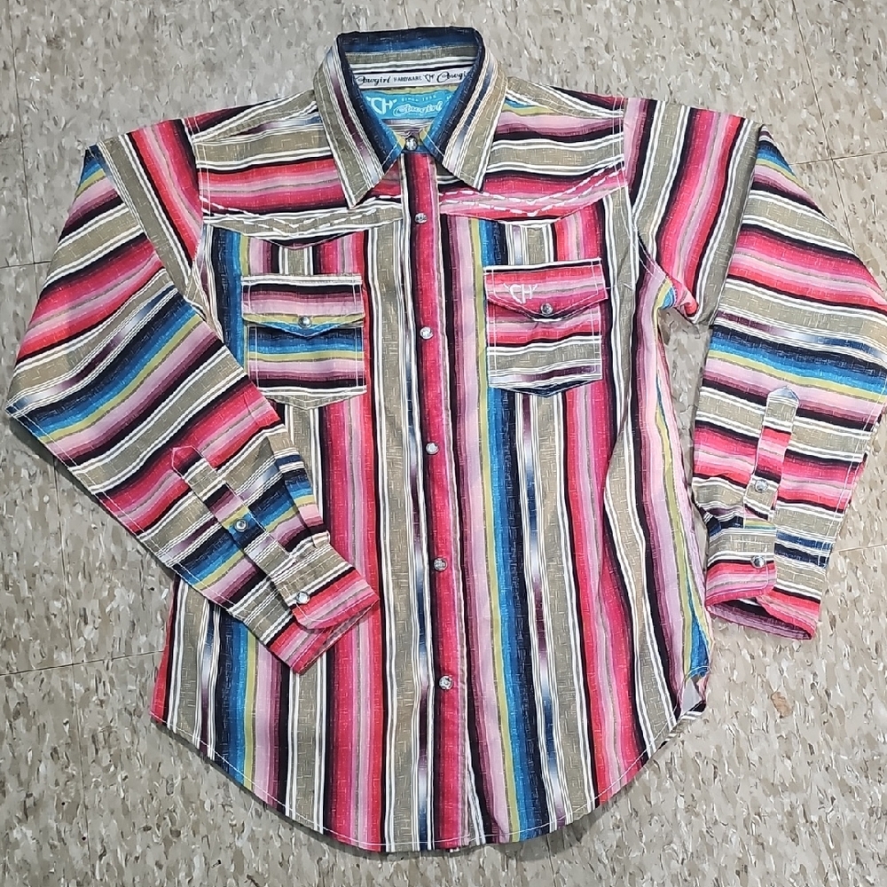 Colorful Striped Button Down Shirt